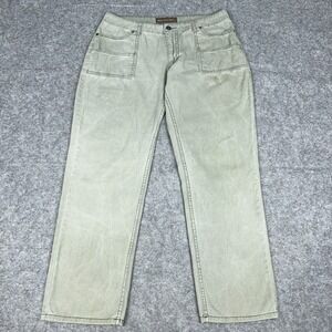 Bit & Bridle Pants Womens 12 Green Straight Leg Stretch Equestrian Riding Chino